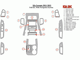 KIA Sorento 2011 - 2013 Dash Trim Kit