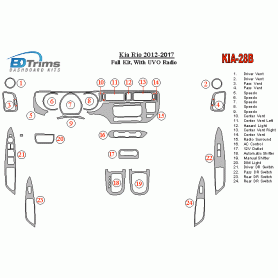 KIA Rio 2012 - 2017 Dash Trim Kit