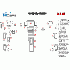 Lincoln MKZ 2010 - 2012 Dash Trim Kit