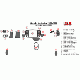 Lincoln Navigator 2000 - 2002 Dash Trim Kit