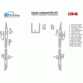 Lincoln Continental 1995 - 1997 Dash Trim Kit