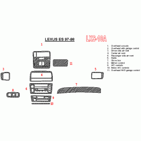 Lexus ES 1997 - 1998 Dash Trim Kit