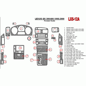 Lexus GS 1998 - 2000 Dash Trim Kit