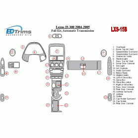 Lexus IS 2004 - 2005 Dash Trim Kit