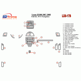 Lexus ES 2007 - 2009 Dash Trim Kit