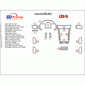 Lexus GS 2006 - 2011 Dash Trim Kit