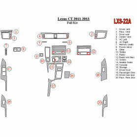 Lexus CT 2011 - 2013 Dash Trim Kit