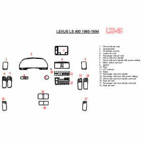Lexus LS-400 1993 - 1994 Dash Trim Kit