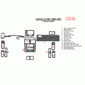 Lexus LS-400 1995 - 1997 Dash Trim Kit