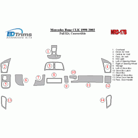 Mercedes Benz CLK 1998 - 2002 Dash Trim Kit