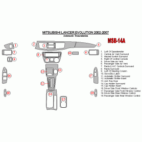 Mitsubishi Lancer Evolution 2002 - 2007 Dash Trim Kit
