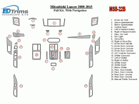 Mitsubishi Lancer 2008 - 2015 Dash Trim Kit