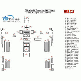 Mitsubishi Endeavor 2007 - 2009 Dash Trim Kit