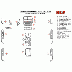 Mitsubishi Outlander Sport 2011 - 2019 Dash Trim Kit