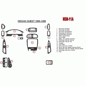 Nissan Quest 1996 - 1998 Dash Trim Kit