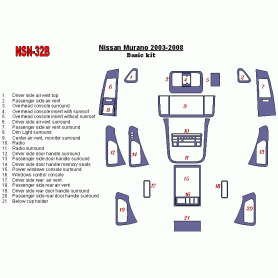 Nissan Murano 2003 - 2008 Dash Trim Kit