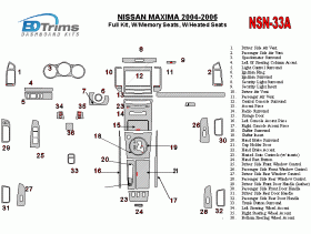Nissan Maxima 2004 - 2006 Dash Trim Kit