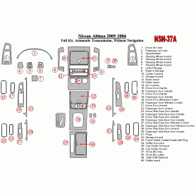 Nissan Altima 2005 - 2006 Dash Trim Kit