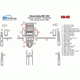 Nissan Sentra 2007 - 2012 Dash Trim Kit