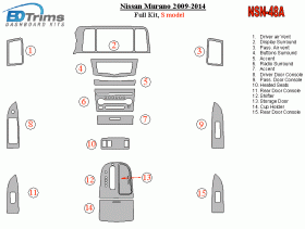 Nissan Murano 2009 - 2014 Dash Trim Kit
