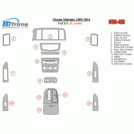 Nissan Murano 2009 - 2014 Dash Trim Kit