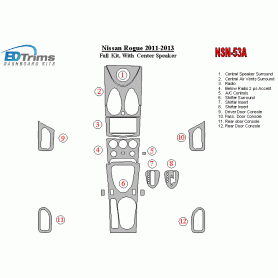Nissan Roque 2011 - 2013 Dash Trim Kit