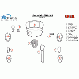 Nissan Juke 2011 - 2014 Dash Trim Kit