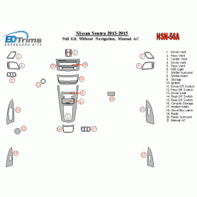 Nissan Sentra 2013 - 2015 Dash Trim Kit