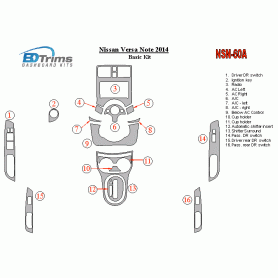 Nissan Versa Note 2014 - 2014 Dash Trim Kit