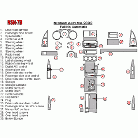 Nissan Altima 2002 - 2002 Dash Trim Kit