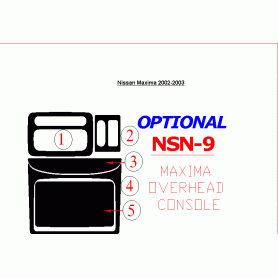 Nissan Maxima 2002 - 2003 Dash Trim Kit
