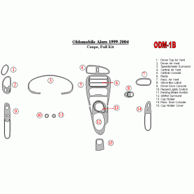 Oldsmobile ALero 1999 - 2004 Dash Trim Kit