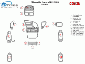 Oldsmobile Aurora 2001 - 2003 Dash Trim Kit