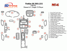 Pontiac G6 2005 - 2010 Dash Trim Kit