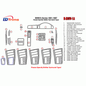 BMW 8 Series 1991-1997 Dash Trim Kit (RHD)