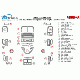BMW X5 2000-2006 Dash Trim Kit (RHD)