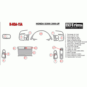 Honda S2000 2000-UP Dash Trim Kit (RHD)