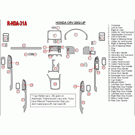 Honda CR-V 2002-UP Dash Trim Kit (RHD)