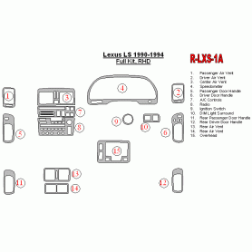 Lexus LS 1990-1994 Dash Trim Kit (RHD)