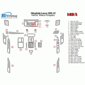 Mitsubishi Lancer 2008-UP Dash Trim Kit (RHD)