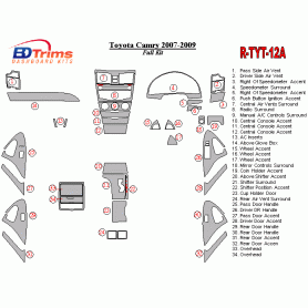 Toyota Camry 2007-2009 Dash Trim Kit (RHD)