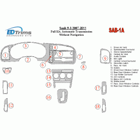 Saab 9-3 2007 - 2011 Dash Trim Kit