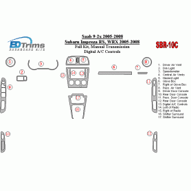 Saab 43710 2005 - 2008 Dash Trim Kit