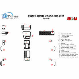 Suzuki Grand Vitara 1999 - 2002 Dash Trim Kit