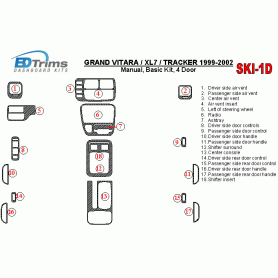 Suzuki Grand Vitara 1999 - 2002 Dash Trim Kit