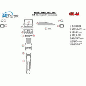 Suzuki Aerio 2003 - 2004 Dash Trim Kit