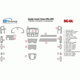Suzuki Grand Vitara 2003 - 2005 Dash Trim Kit