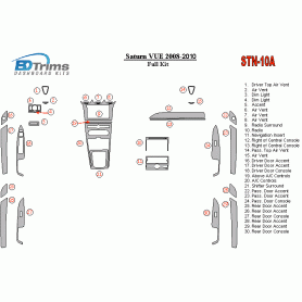 Saturn VUE 2008 - 2010 Dash Trim Kit