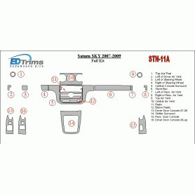 Saturn Sky 2007 - 2009 Dash Trim Kit
