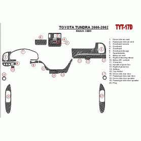 Toyota Tundra 2000 - 2002 Dash Trim Kit